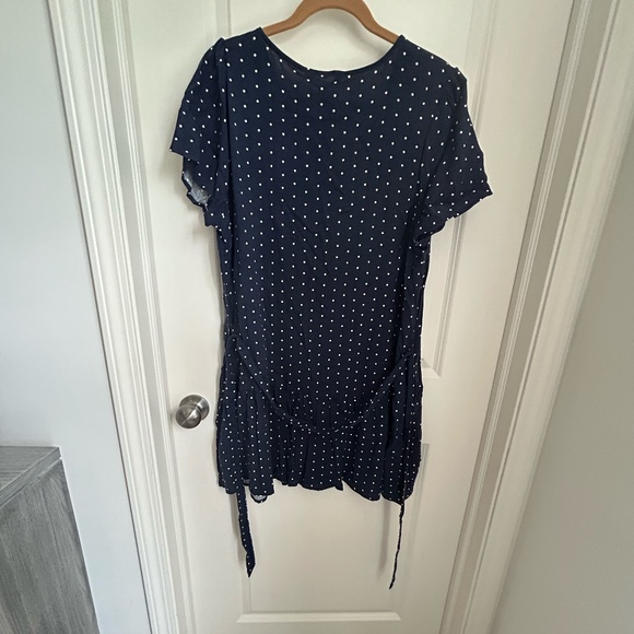 Market & Spruce NWT Petite Navy Button Front Dress - Picture 6 of 10